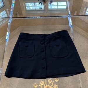 Trina Turk Black Mini Skirt with Button Detail